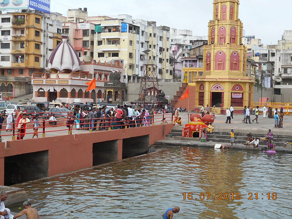 View across Ramkund during Nashik Kumbh Mela 2015
